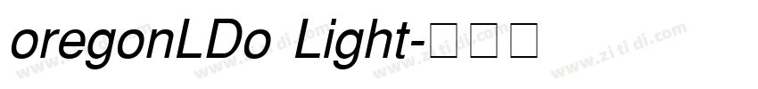 oregonLDo Light字体转换